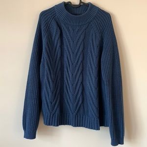 NWOT J. Crew Cable Knit Mockneck Sweater